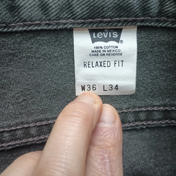 Levis 540 Mens 34x29 Relaxed Fit Straight Leg Stonewash Gray Green Vintage Y2K - Picture 11 of 15